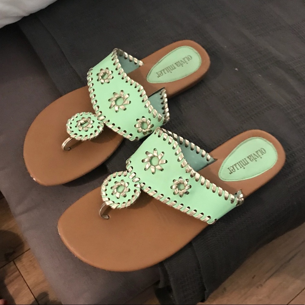Jack roger inspired sandal- mint color